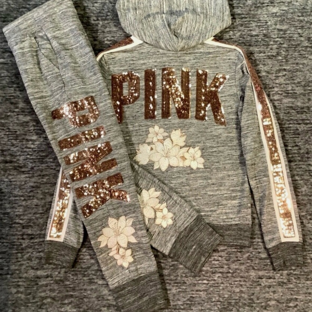Gray Sequin Hibiscus Set rare